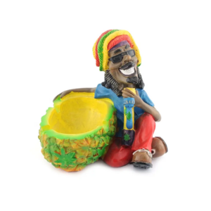 Hot Selling Pineapple Jamaican Style Resin Ashtray For Home Decoration Cigar Tobacco Ashtray Cenicero