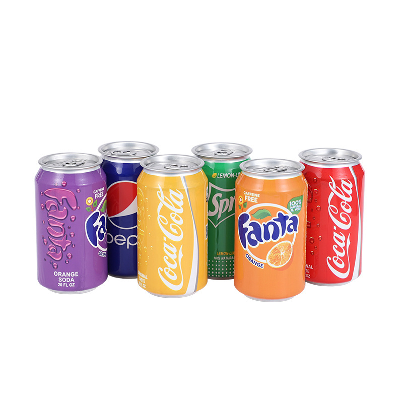 Wholesale 355ML Soft Drink Pop Can Mix Designs Display Box Metal Smoke Smell Proof Storage Stash Jar