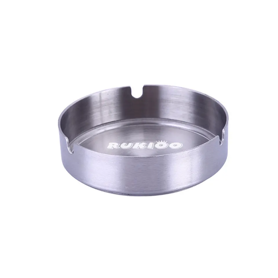 Factory Wholesale Cheap Ashtray Custom Logo Round Metal Ashtray Stainless Steel Portable Ashtray