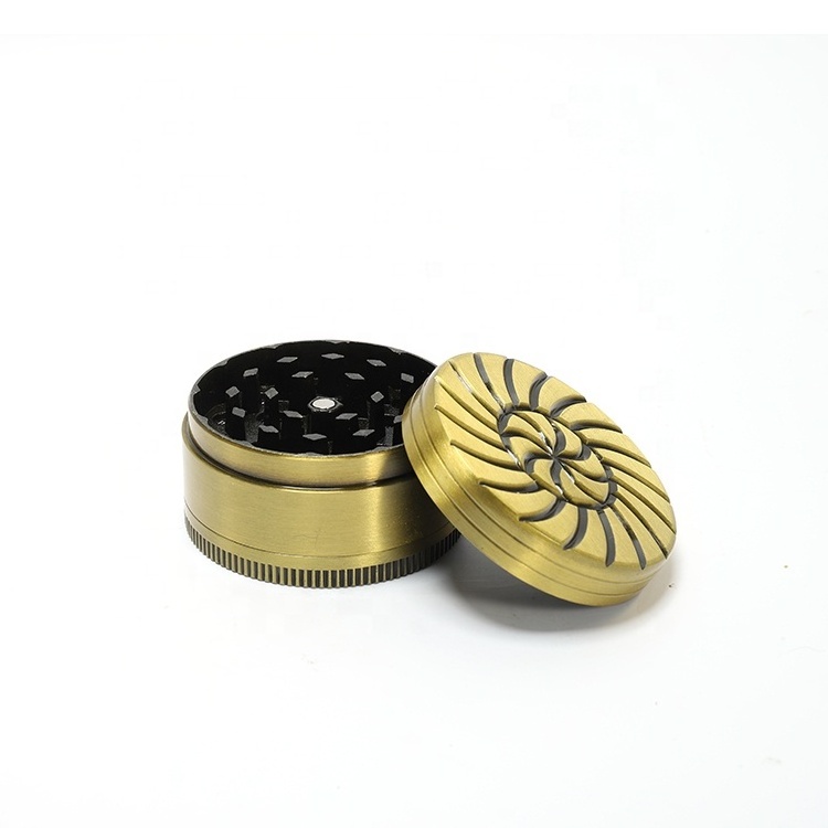 New Arrival Smoking Accessories Custom Logo 55MM 4 Layers Zinc Alloy Tobacco Manual Herb Grinder for hookah