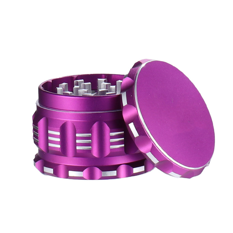 Wholesale Hot selling New 2.5 Inch 4 Layer Aluminum Alloy Colorful Custom Portable Tobacco Herb Grinder