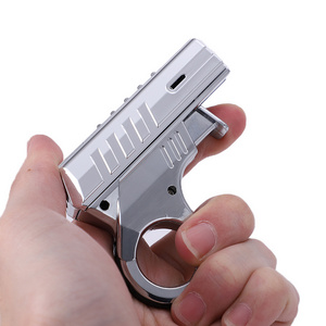 FOCUS mechanical tide play Handgun Model cigarette Lighter Windproof Butane Gas Metal Lighters