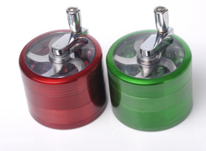 Hand Cranked Manual Metal  Dry Spice 4 Layers Grinder Unbreakable Aluminum tobacco grinders Herb Grinder For Smoking accessories