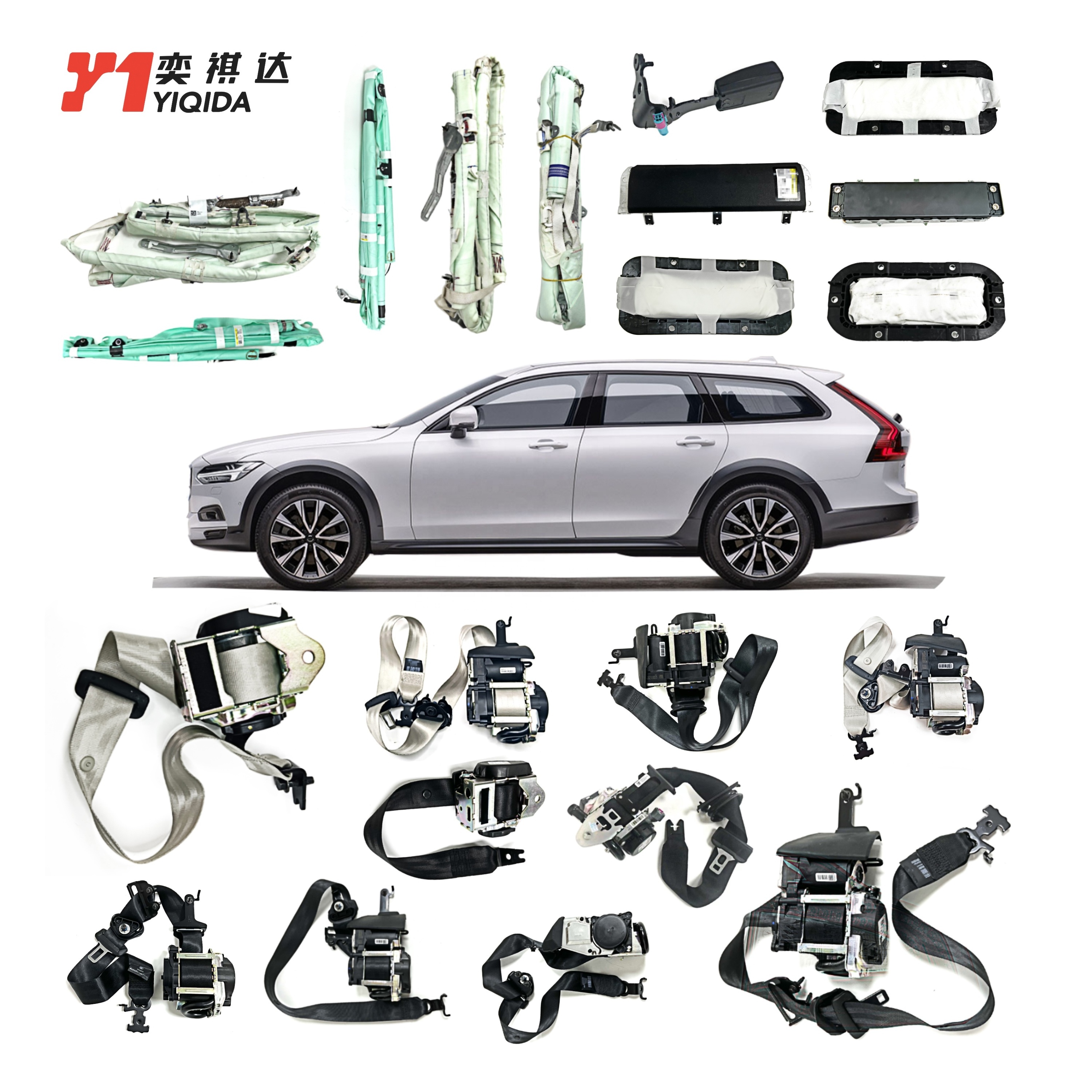 YIQIDA Accessories Car Parts Auto Safety Systems Airbag Systems Airbag Car Safety Belts Seatbelt For Volvo XC60 XC90 V60 S60 S80