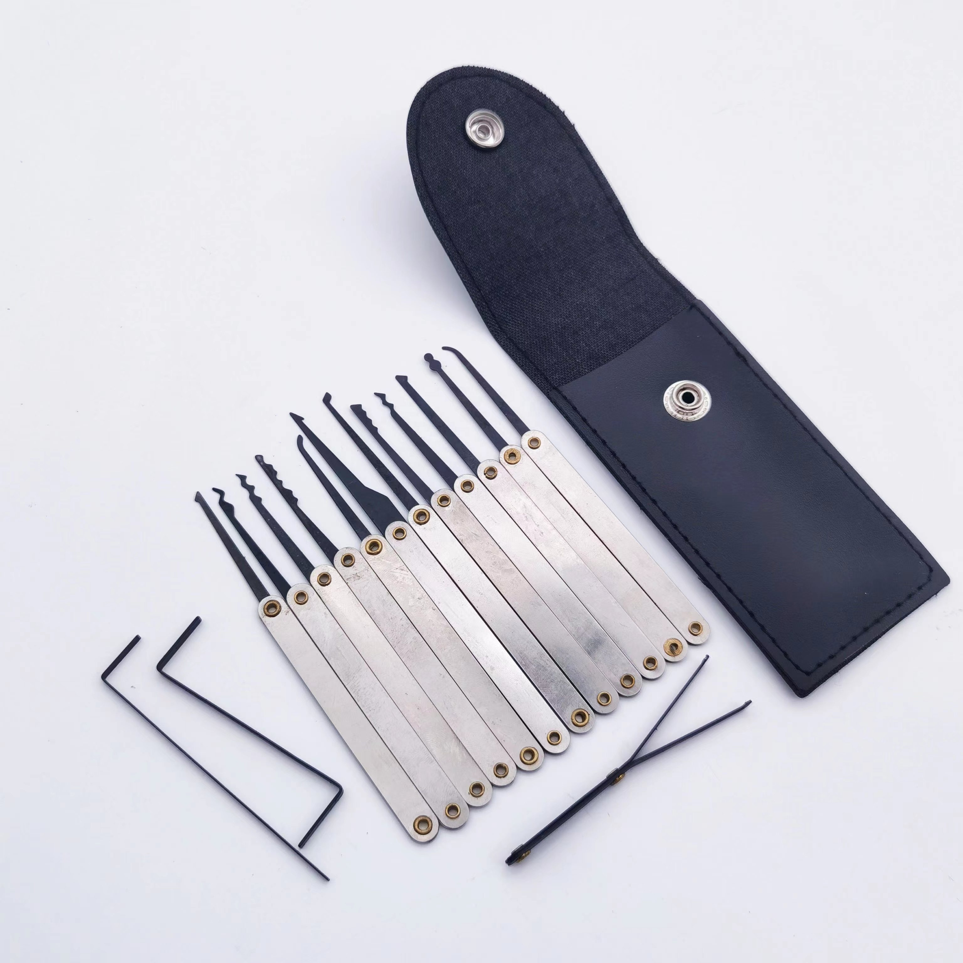 12Pcs Stainless Locksmiths Lock Pick Set Locksmith Supplies Tools