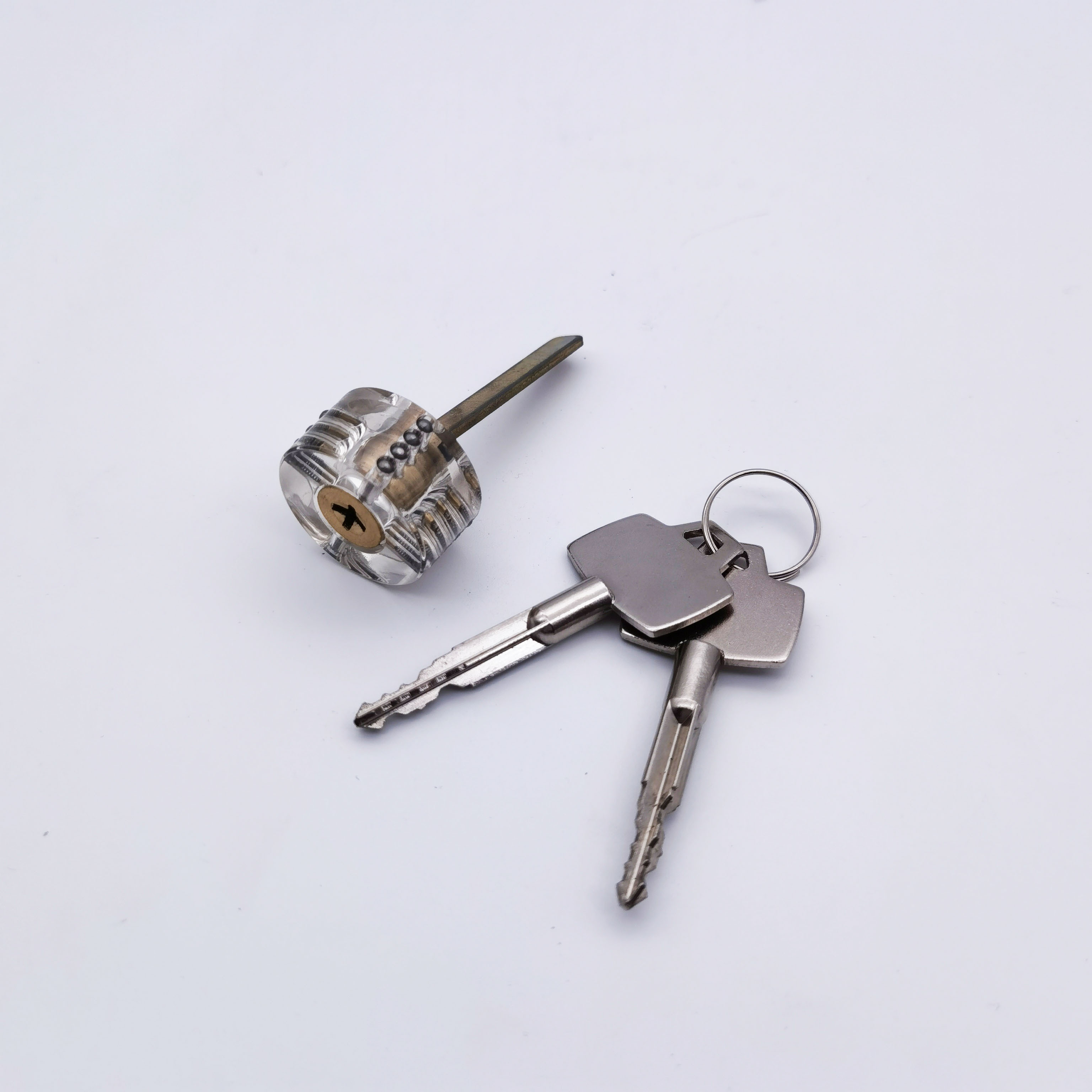 Cross lock core Transparent Cutaway Inside View of 7 Pins Practice lock Pick Training Skill Pick for Locksmith Beginner