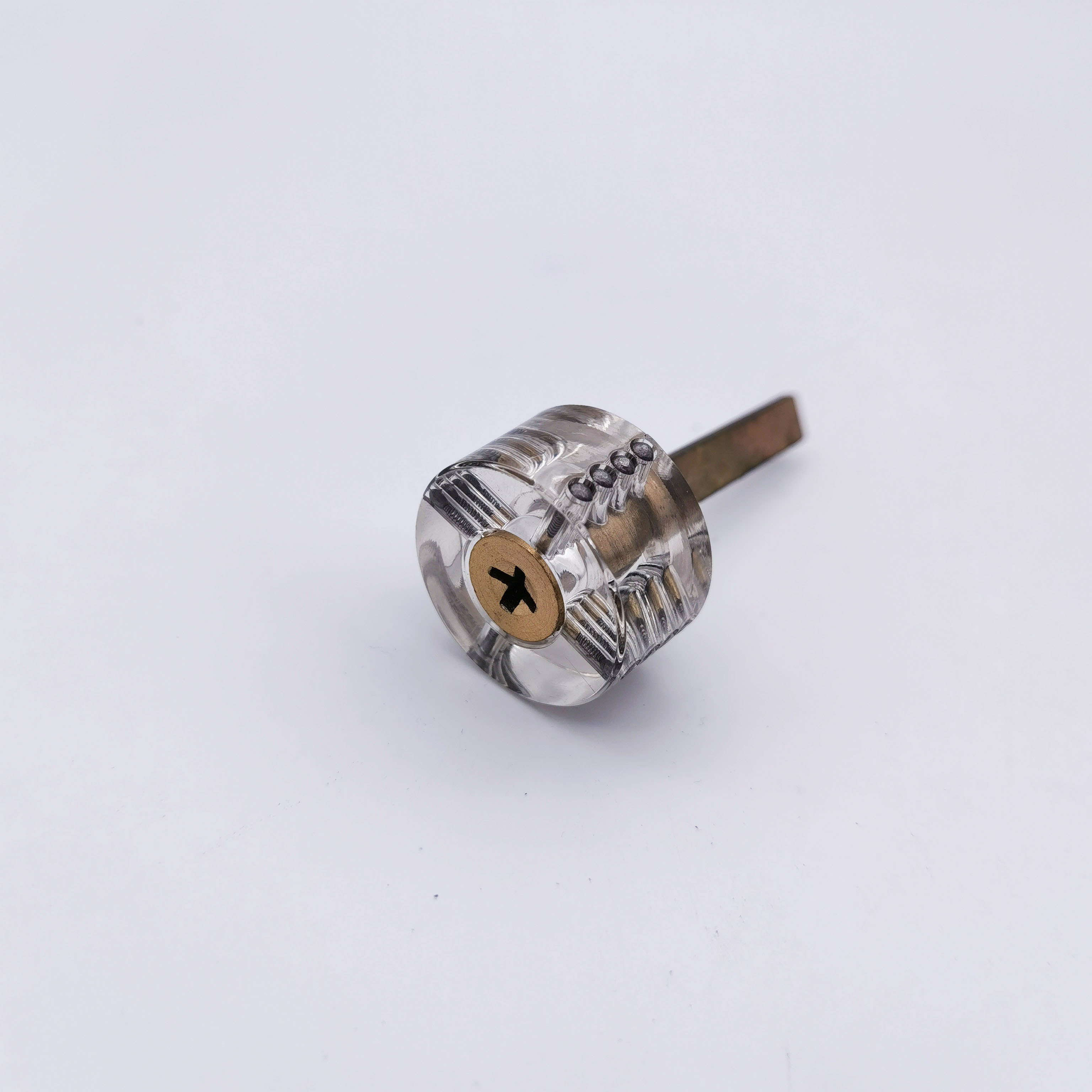 Cross lock core Transparent Cutaway Inside View of 7 Pins Practice lock Pick Training Skill Pick for Locksmith Beginner