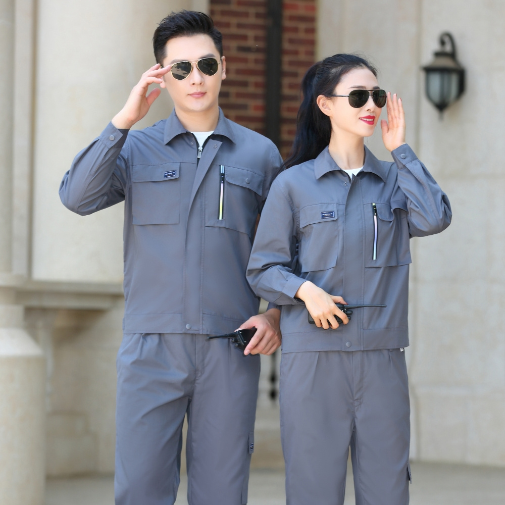 Professional unisex summer long sleeve coverall working uniform reflective work uniforms men work uniform