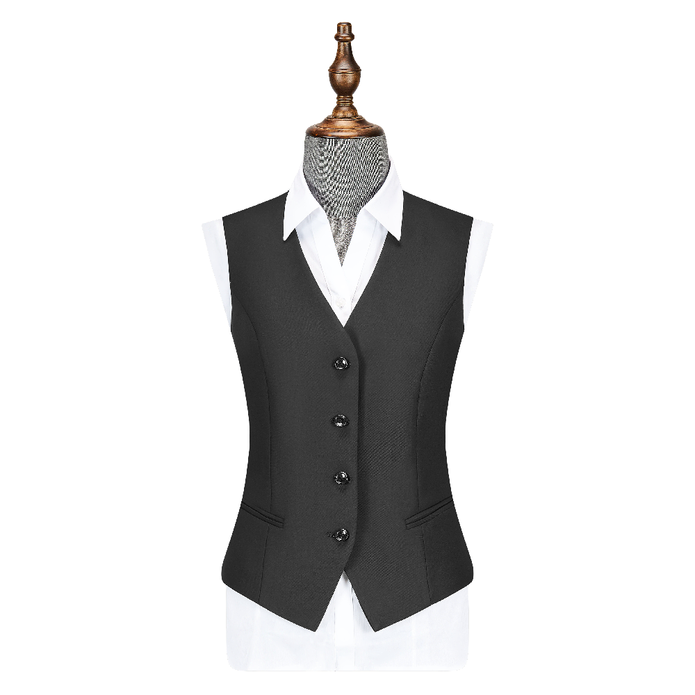 High Quality customize Uniform Work Wear Women's Vests Ladies Waistcoat Vest ladies quilted vest