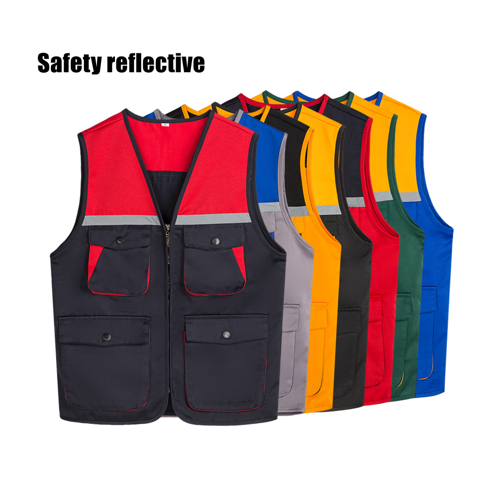 2023 cheap purple reflective safety vest outdoor vest orange safe vest reflective