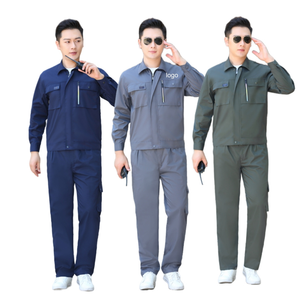 Professional unisex summer long sleeve coverall working uniform reflective work uniforms men work uniform