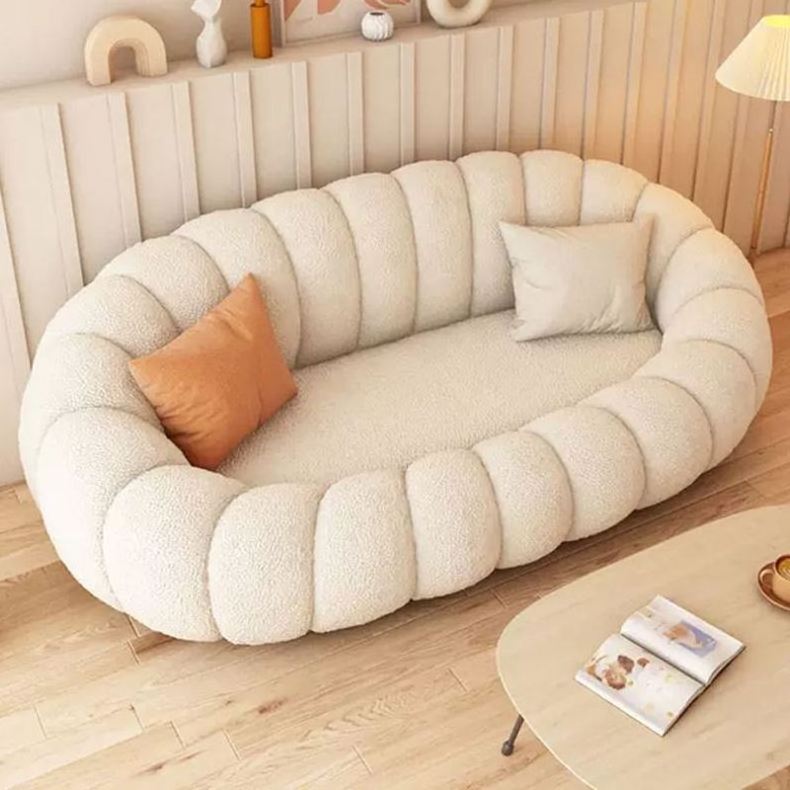 2 Seater Lounge Couches Adulte Puff Boucle Living Room Lazy Single Couch Small Pumpkin Shaped Sofa Chair