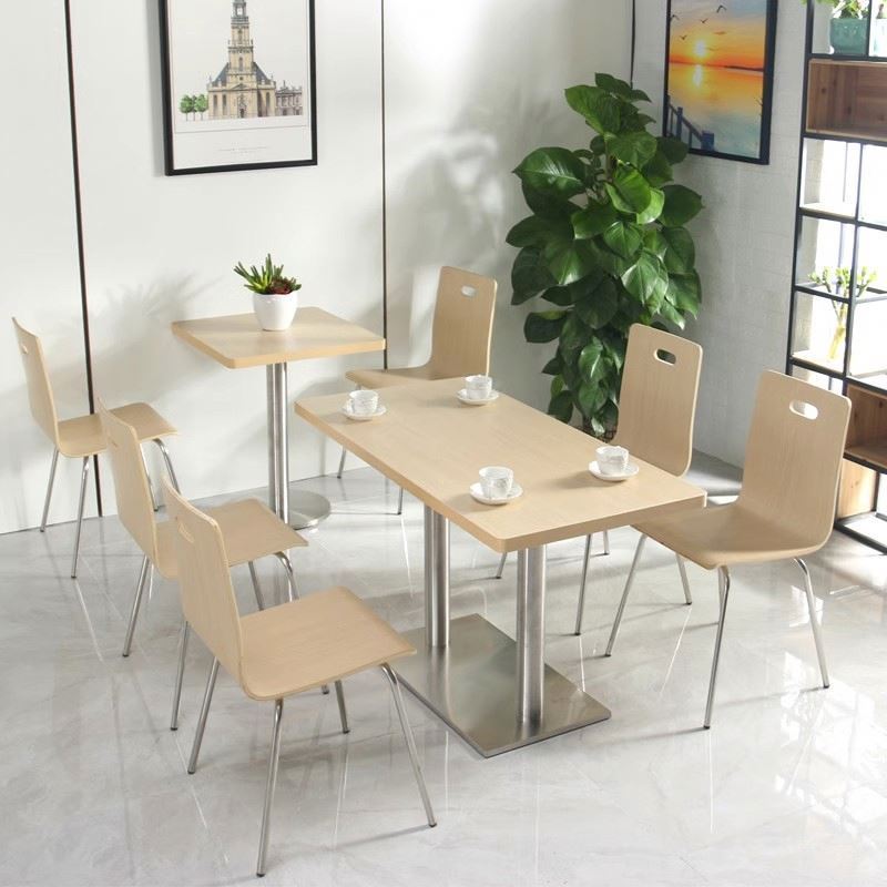 Dining Room Table and Chair Sets Restaurant Bentwood Chairs Industrial Restaurant Furniture Fireproof Plywood Sheet Dining Chair