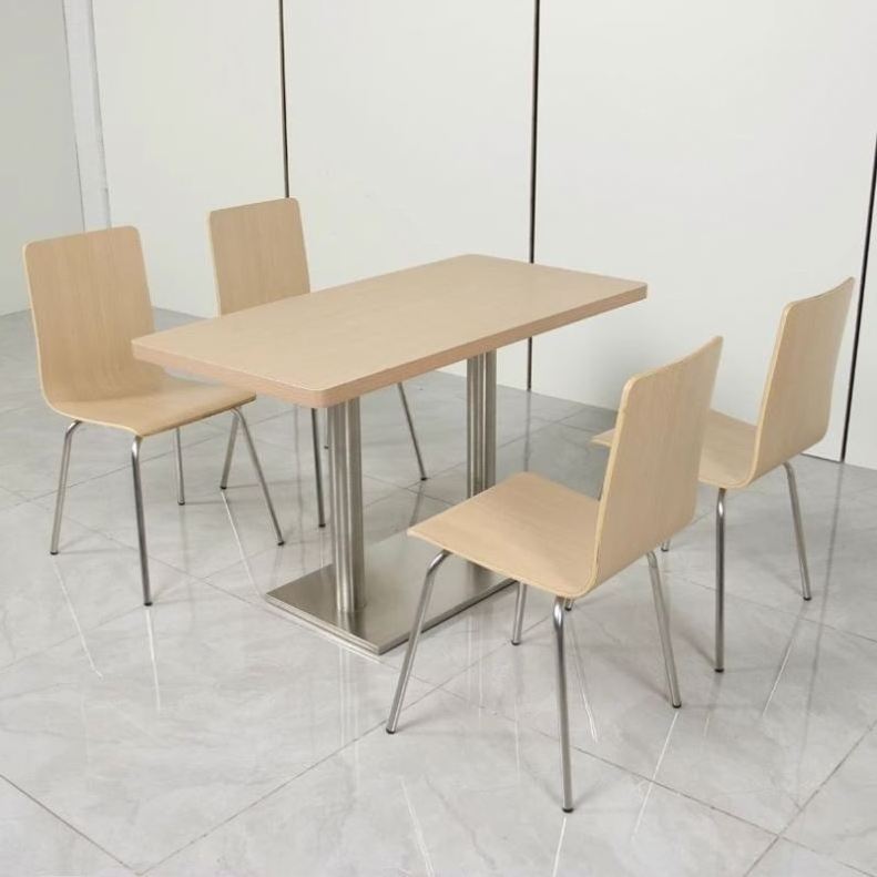 Dining Room Table and Chair Sets Restaurant Bentwood Chairs Industrial Restaurant Furniture Fireproof Plywood Sheet Dining Chair