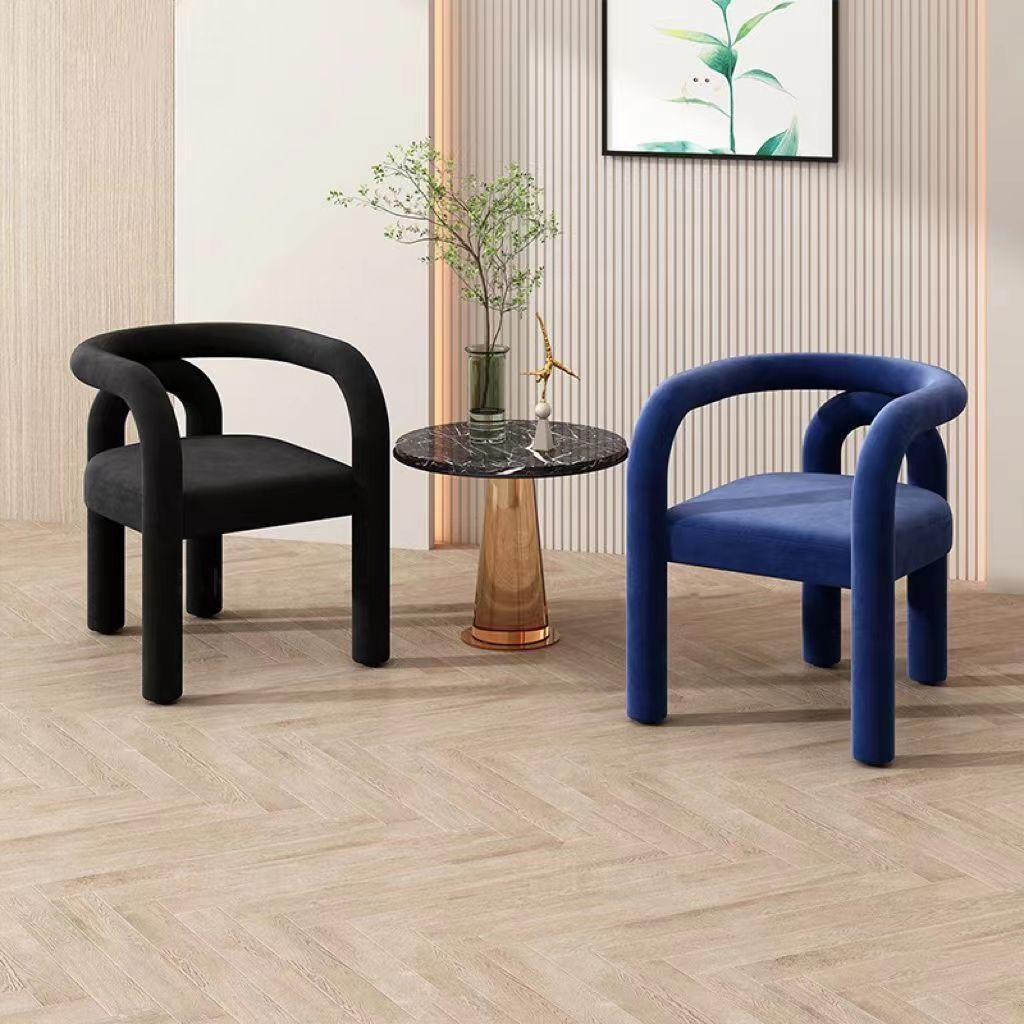 Hotel Lobby Luxury Chairs for Sitting Room Relax Single Chair Sofa Armchair Bold Chair Home Furniture Fabric Modern Small Sofa