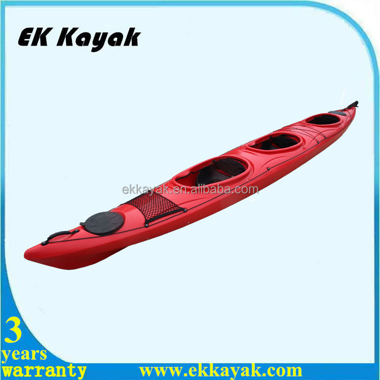 Three person for rent business userotomolded plastic sit in kayak