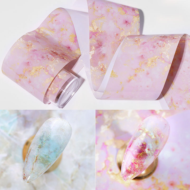 Factory Price Fashion Marble Clouds Starry Sky Paper Nail Foil Manicure Decoration Nail Art Stickers Transfer Sticker Nail Foils