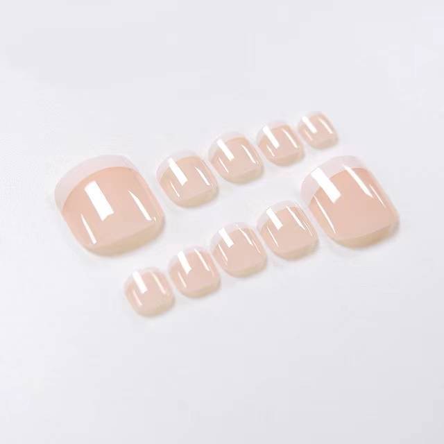 240PCS False Toenails Tip Acrylic Artificial Toenails French Full Cover Toe Art Nails for Women Nail Salon DIY Foot