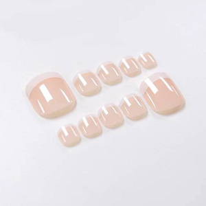 240PCS False Toenails Tip Acrylic Artificial Toenails French Full Cover Toe Art Nails for Women Nail Salon DIY Foot