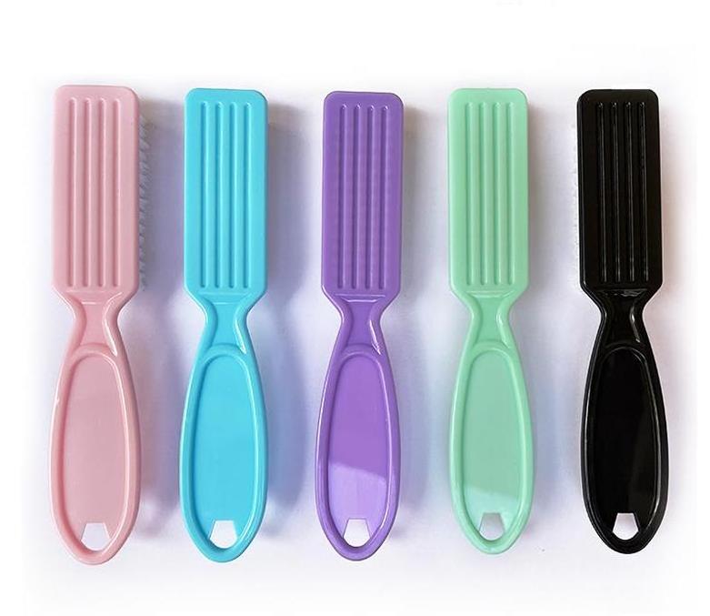 Beauty Nail Art Dust Cleaning Brush Handle Grip Nail Brush For Toes Nails Cleaner