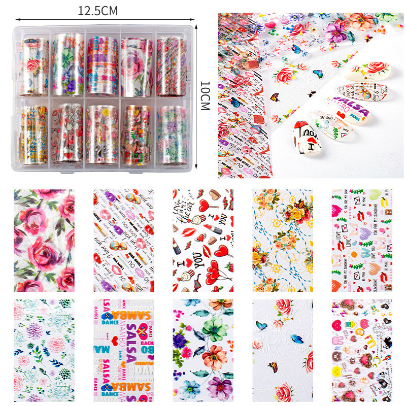 2020 Charms Nail Art Brand Logo Water Transfer Nail Foil Decals Leopard Print Marble Butterfly Snake Grain Nail Art Stickers