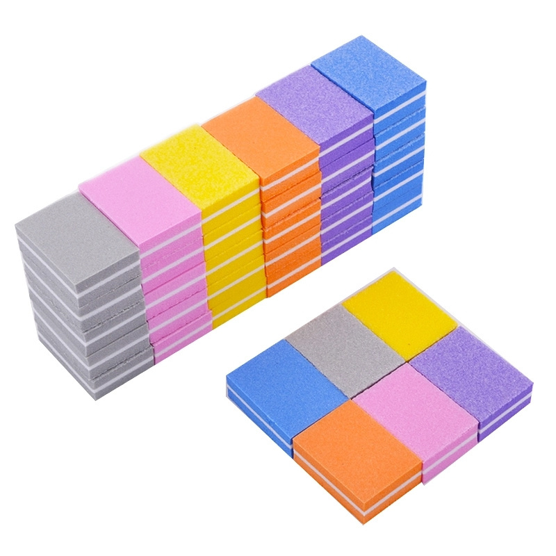 High-grade 2 Side Customized Colorful Professional Nail Art Polishing Blocks Washable EVA Sponge Nail Buffer