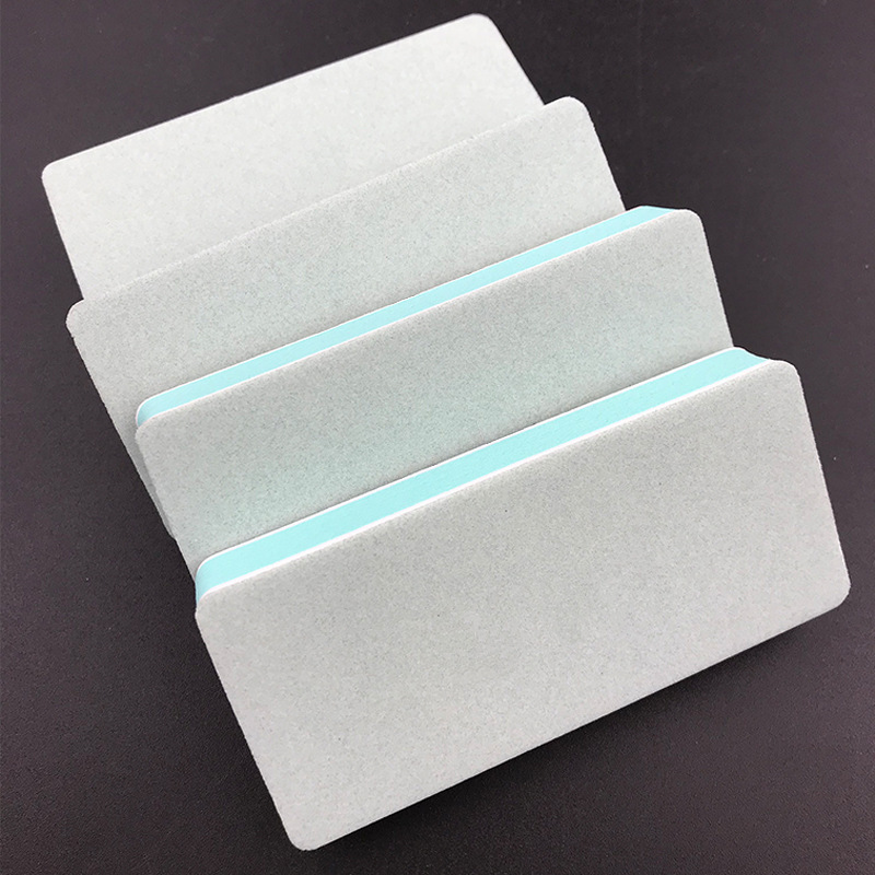 Durable Manicure Nail Polish 2 Way Nail Buffer Block Washable Green White Mini Sponge 2 Side Polish Nail Buffer