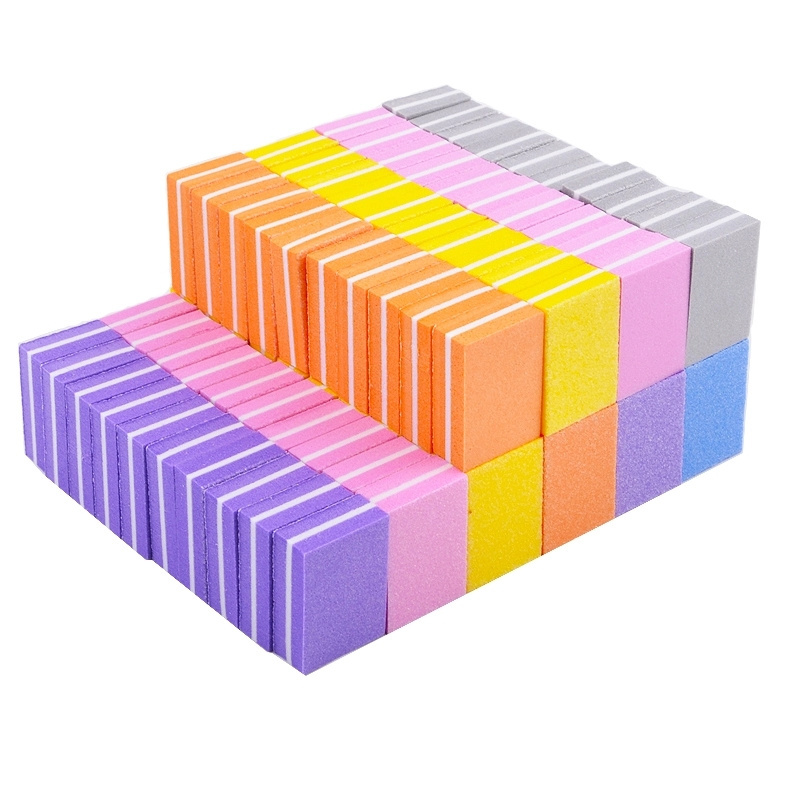 High-grade 2 Side Customized Colorful Professional Nail Art Polishing Blocks Washable EVA Sponge Nail Buffer