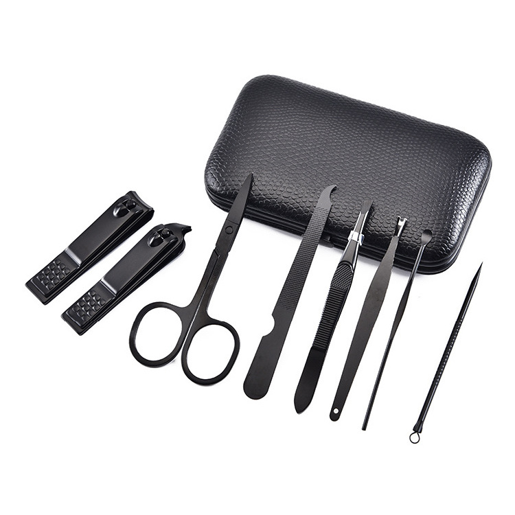 Travel Luxury Manicure 8 In 1 Stainless Steel Professional Pedicure Set Travel Grooming kit Manicure Set