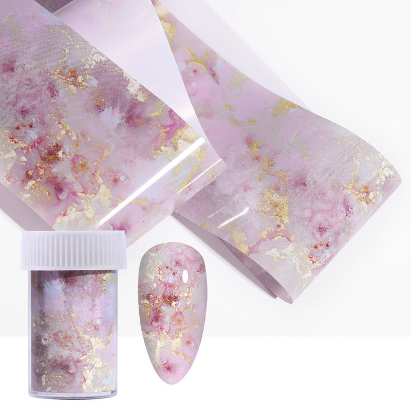 Factory Price Fashion Marble Clouds Starry Sky Paper Nail Foil Manicure Decoration Nail Art Stickers Transfer Sticker Nail Foils