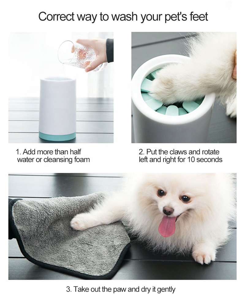 Free Shipping Sample Soft Silicone Foot Wash Dog Paw Cleaner Cup for Pet Feet Washer Portable Pet dog Dirty Paw Cleaning Cup