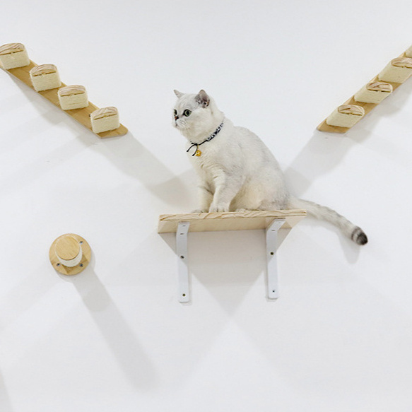 Pet Furniture High Quality Cat Hanging Wooden Cat Stairs Scratching  Toys