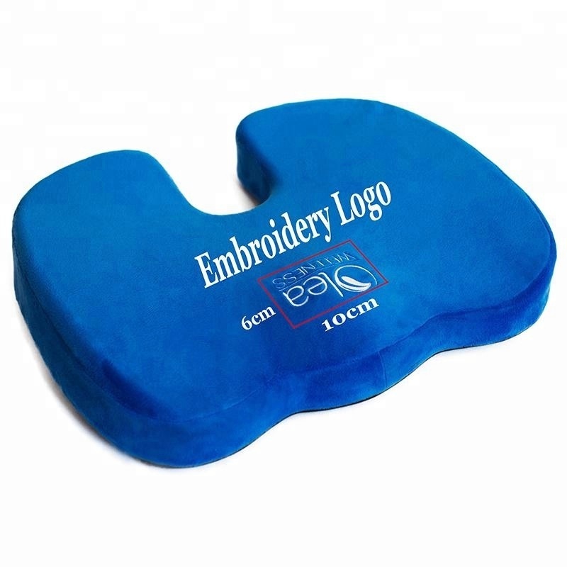 Elderly Daybed Embroidery Travel Seat Cushion Massaging Velvet Sponge Memory Foam Zero Gravity Chair Prostate Seat Cushion