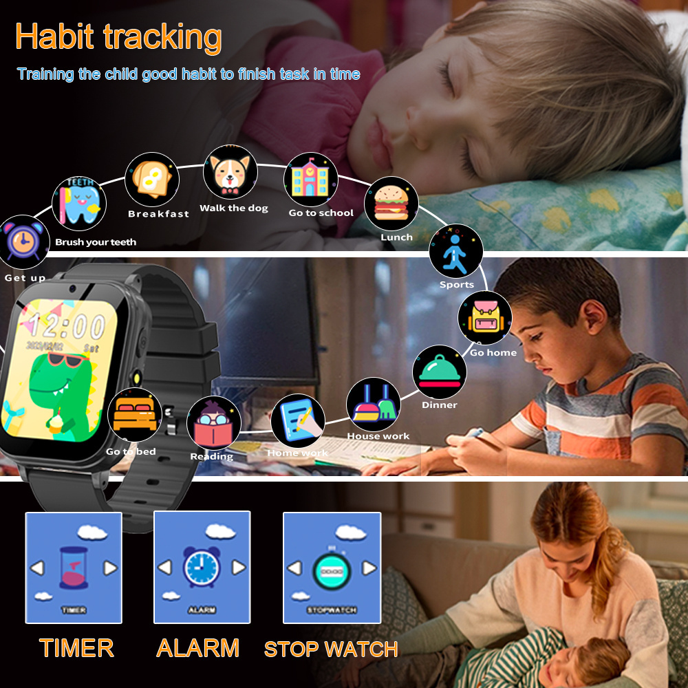 Manufacturer Promotion Children's Smart Watch SOS Call Camera Touch Screen Game Alarm Clock Suitable for Boys and Girls