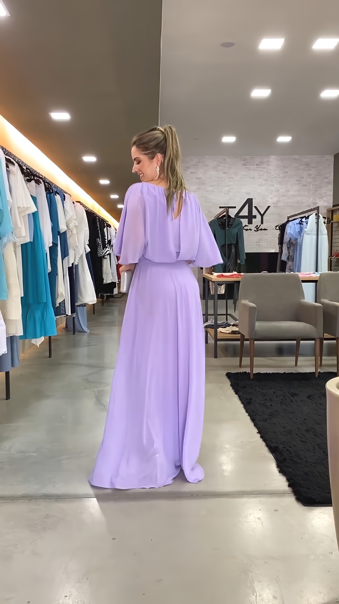 YQY9941 Latest Design Summer Dress Waistband Solid Color Short Sleeve Maxi Long Dresses Women Lady Elegant Chiffon Dress