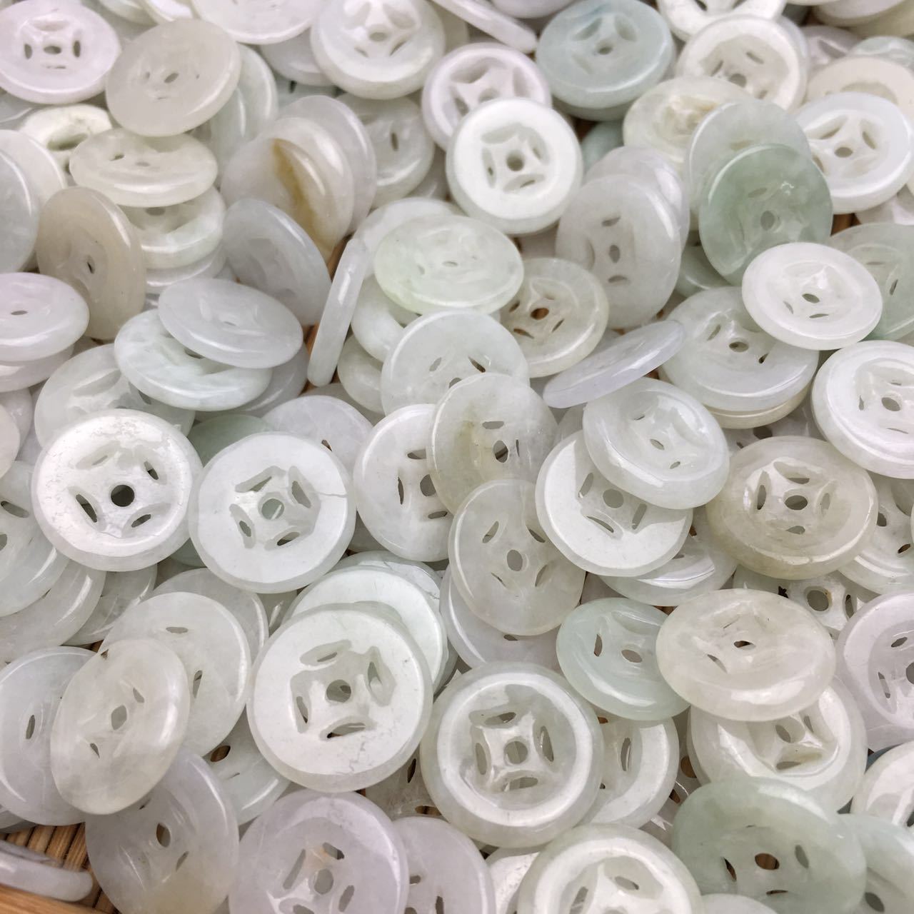 10MM Myanmar Jade Bead Natural Jadeite Jade Gem Happy Lucky Money Coins Shape Beads