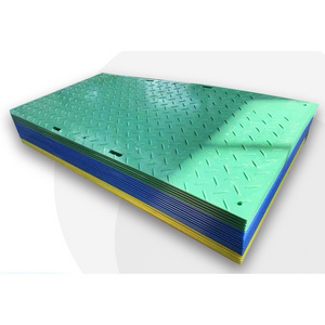 Wholesale UHMWPE 4x8 HDPE track road floor temporary ground protection driveway mat with connector