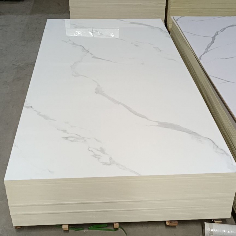 Free sample pvc faux marble sheet manufacturer lamina artificial de marmol uv marble plastic granite sheet pvc wall panel