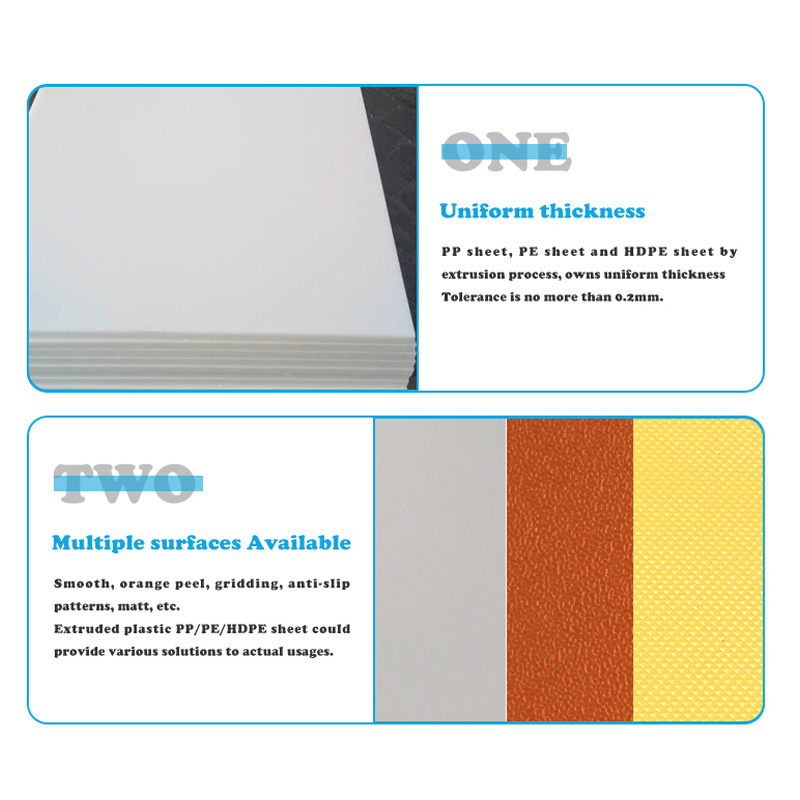 Color Anti Static Plastic Acrylic Polypropylene PP PE PVC HDPE Board Panel Sheet for Chemical Tank Advertising Packaging