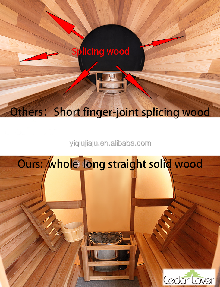 Cedar Lover Wholesale Popular Outdoor Barrel Sauna Wood Burning Red Cedar Wood Portable Sauna Vapor With Low Price