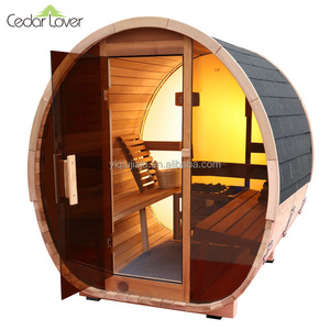 Cedar Lover Wholesale Popular Outdoor Barrel Sauna Wood Burning Red Cedar Wood Portable Sauna Vapor With Low Price