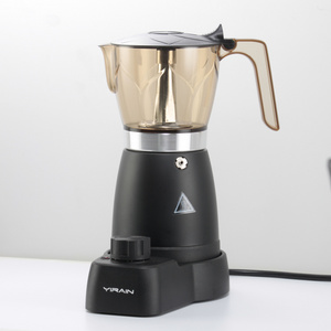 moka maker electric coffee maker aluminium new PC with auto shut off TIMER