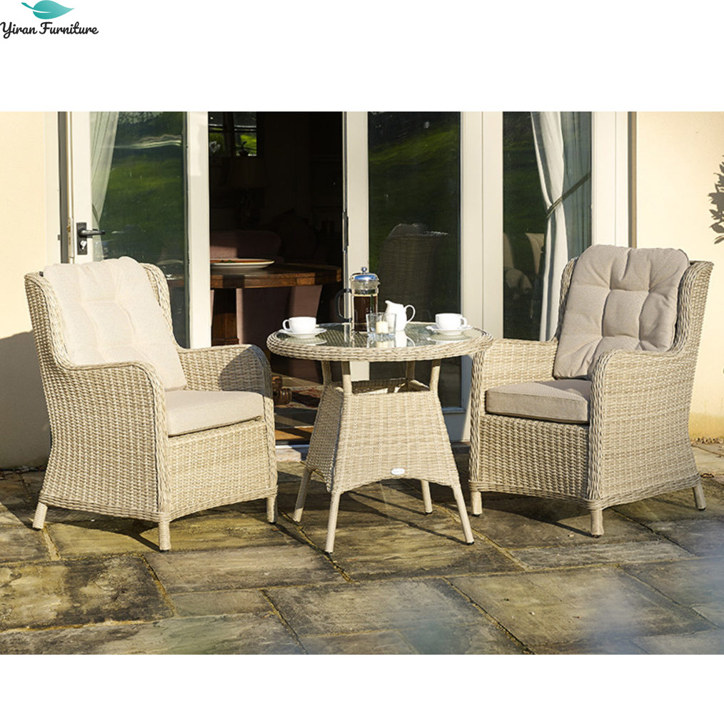 3pcs outdoor  bistro chair and table in high quality with competitive price for garden wicker furniture