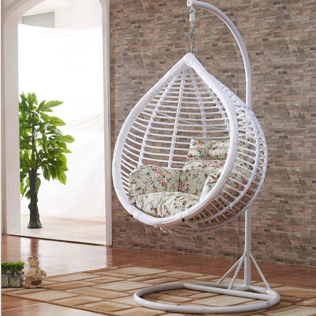 Garden Synthetic Wicker Hanging chair patio weaving Swing Chair Outdoor wicker handicraft Furniture