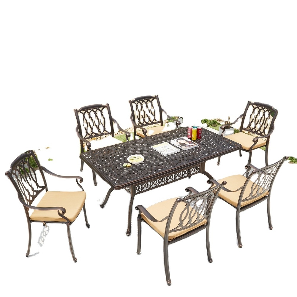 Factory Price Cast Aluminum Garden Patio Dining Set Furniture Outdoor From China