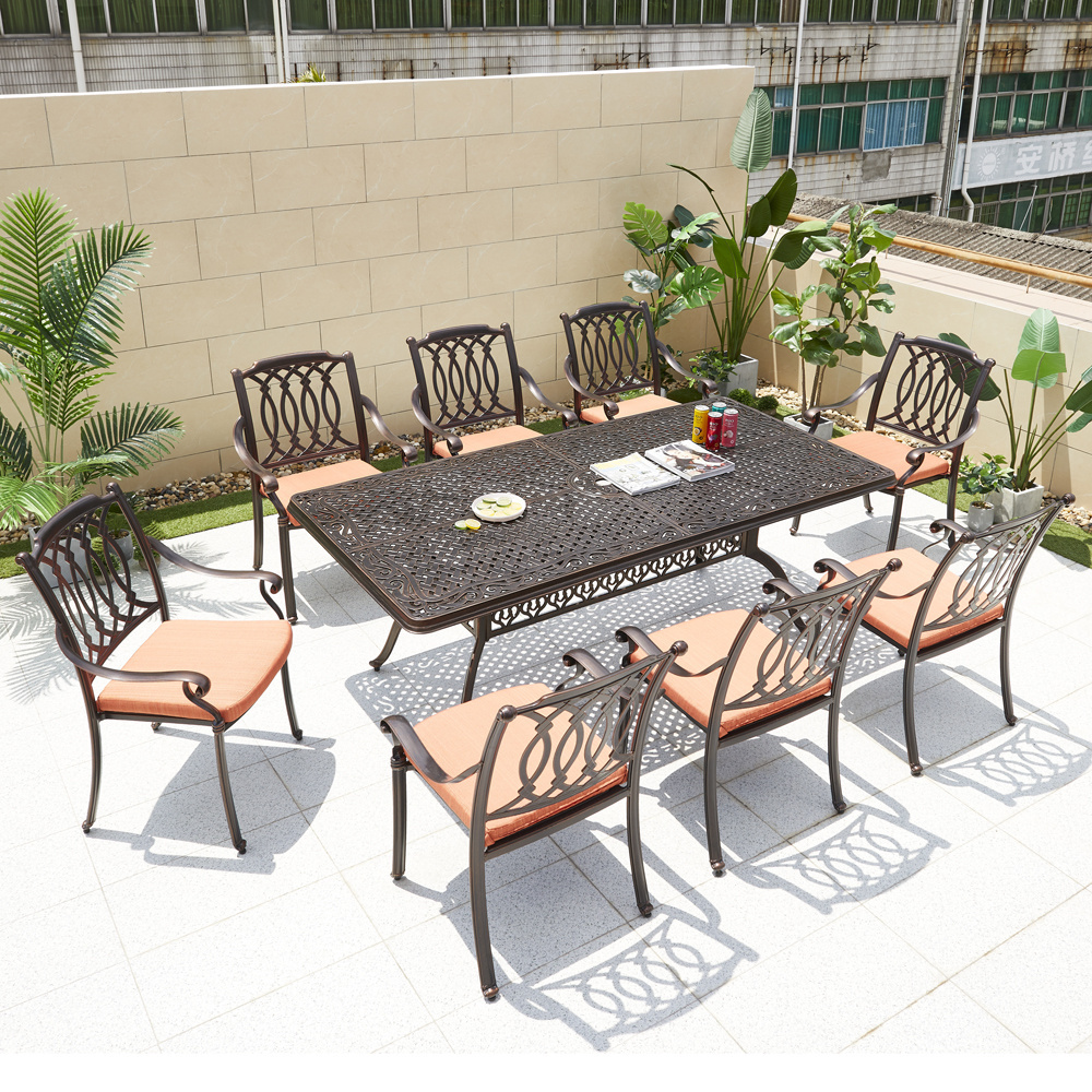 Factory Price Cast Aluminum Garden Patio Dining Set Furniture Outdoor From China