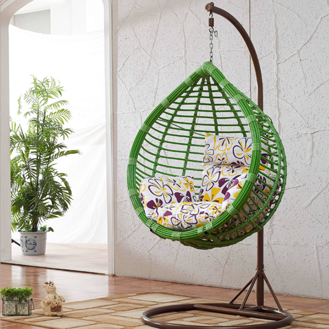 Garden Synthetic Wicker Hanging chair patio weaving Swing Chair Outdoor wicker handicraft Furniture