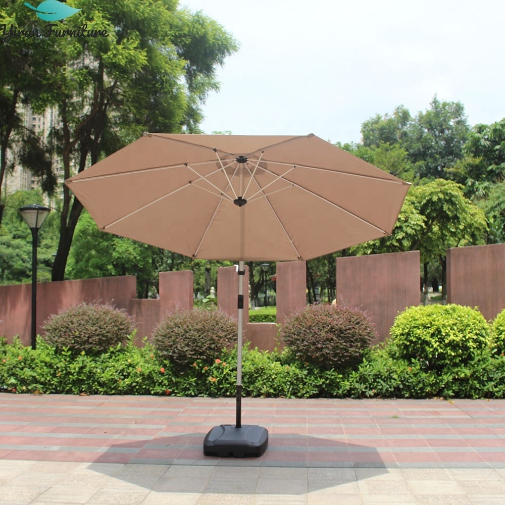 8 Ribs Luxury Foldable outdoor yard patio cantilever parasol garden umbrella in aluminum frame