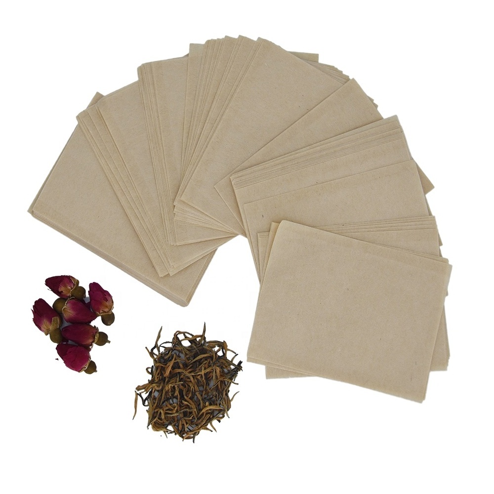 Disposable 70X 90mm Heat Sealable Hemp Abaca Paper Tea Filters Coffee Packaging Bags (100pcs / bag)