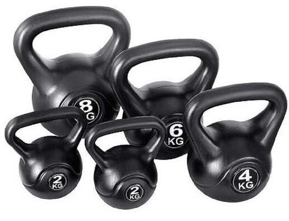 Rouser Fitness Strength Training Weight Lifting Kettlebells Color Cast Iron Kettlebell 5-50lb Vinyl Kettlebell